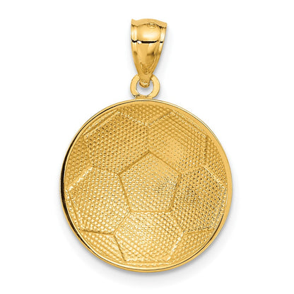 14K Gelbgold Fußball-Anhänger