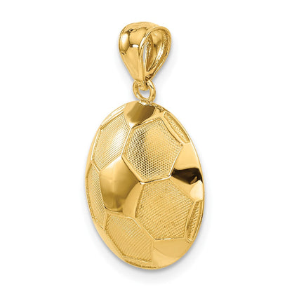14K Gelbgold Fußball-Anhänger