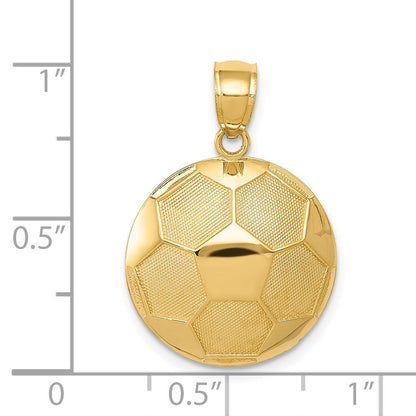 14K Gelbgold Fußball-Anhänger
