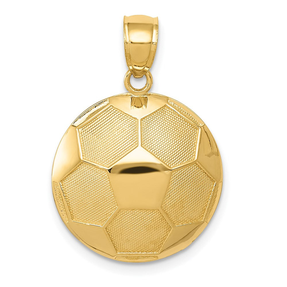 14K Gelbgold Fußball-Anhänger