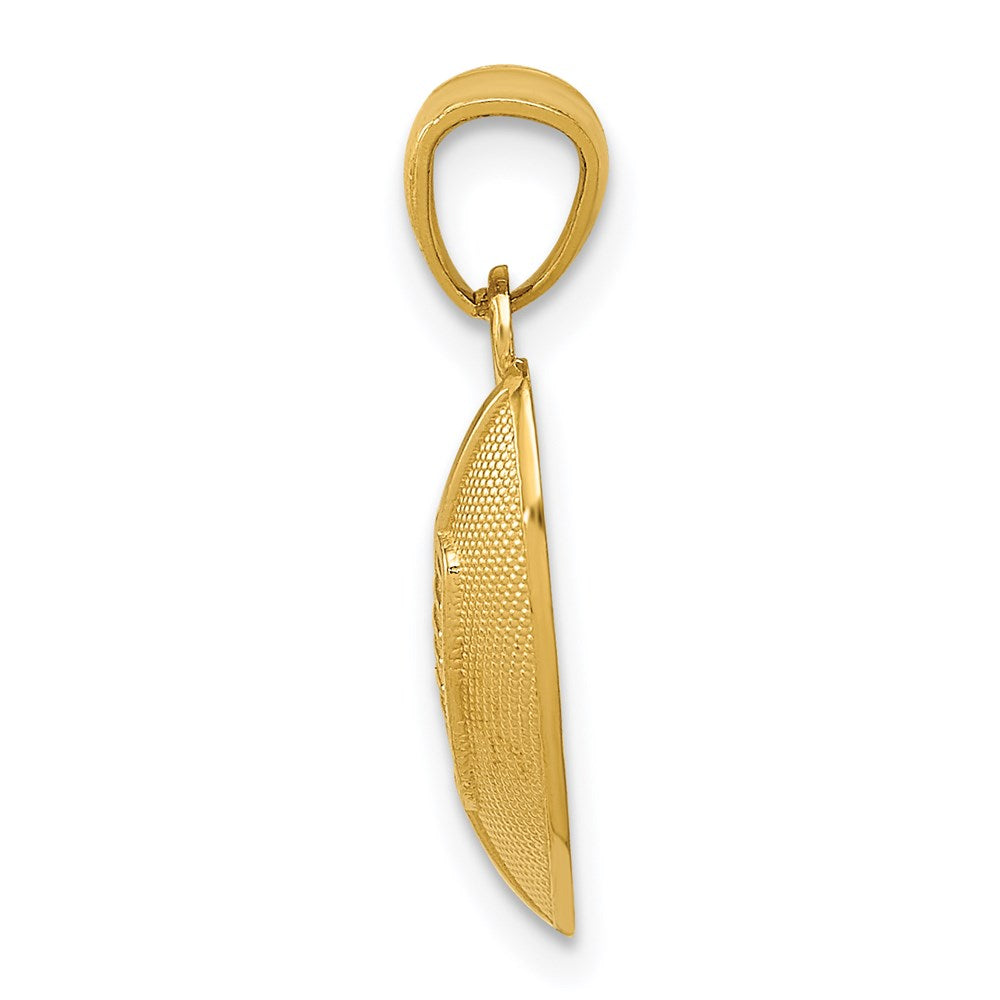 14K Gelbgold Football Anhänger