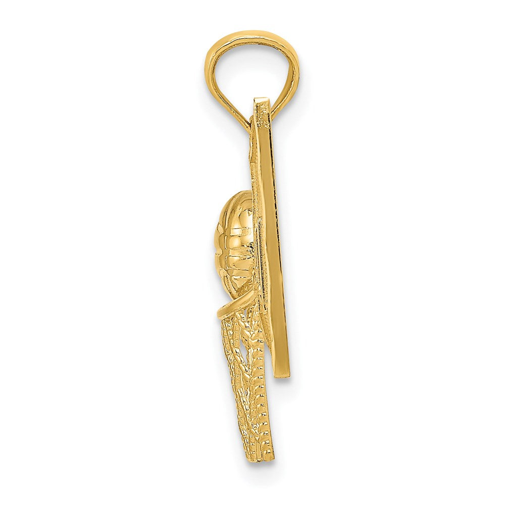 14K Gelbgold Basketball Anhänger
