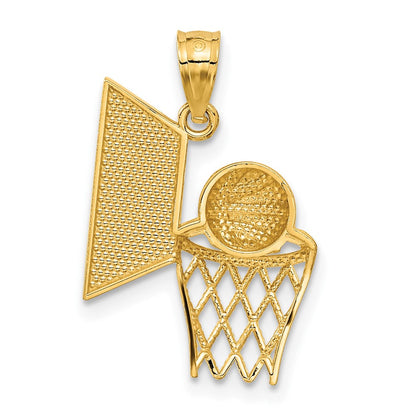 14K Gelbgold Basketball Anhänger