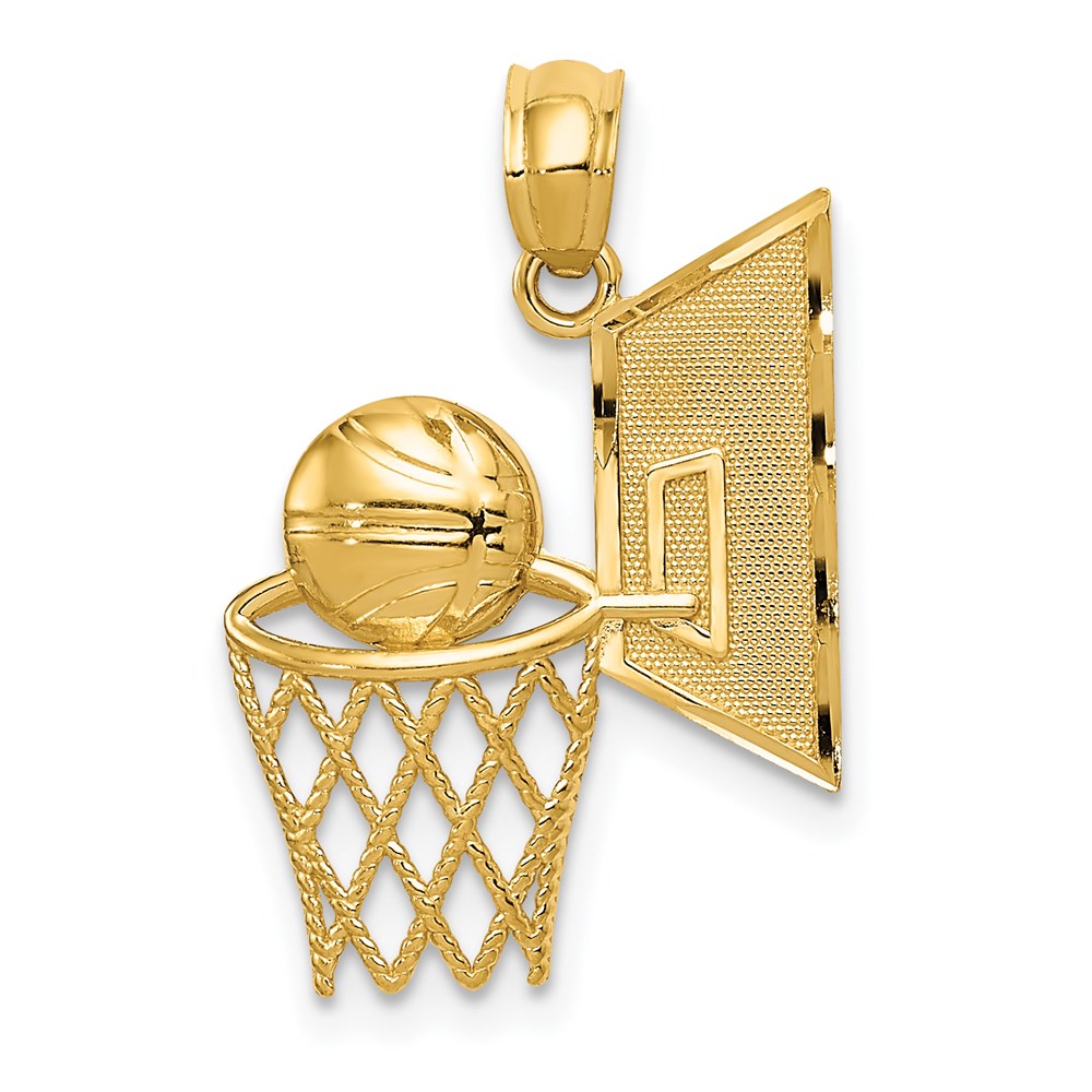 14K Gelbgold Basketball Anhänger