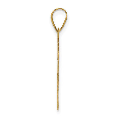 14K Gelbgold Poliertes Kreuz-Charm