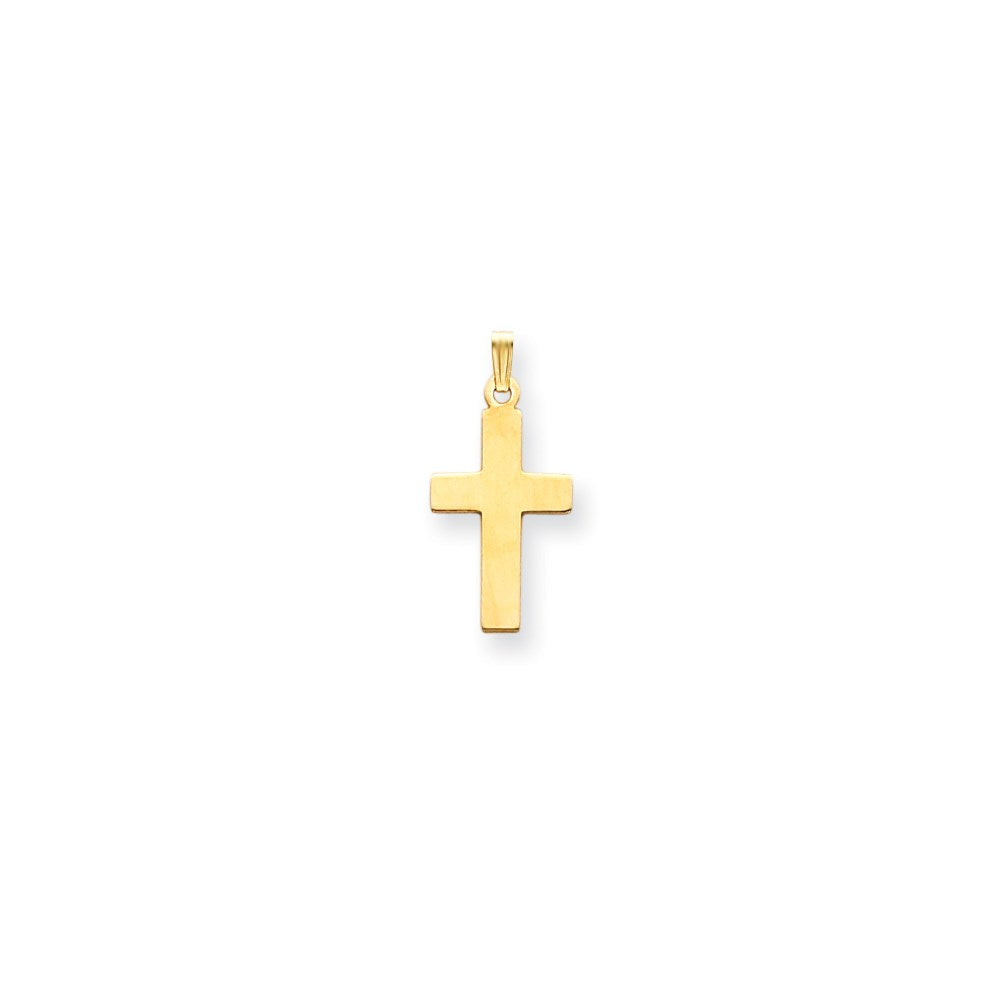 14K Gelbgold Poliertes Kreuz-Charm