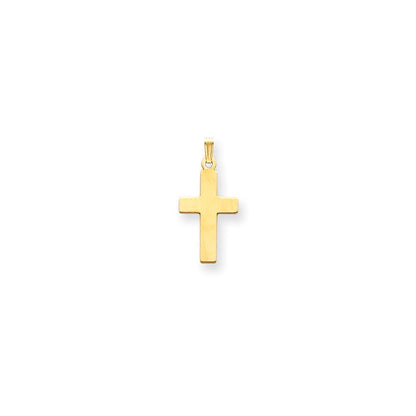 14K Gelbgold Poliertes Kreuz-Charm