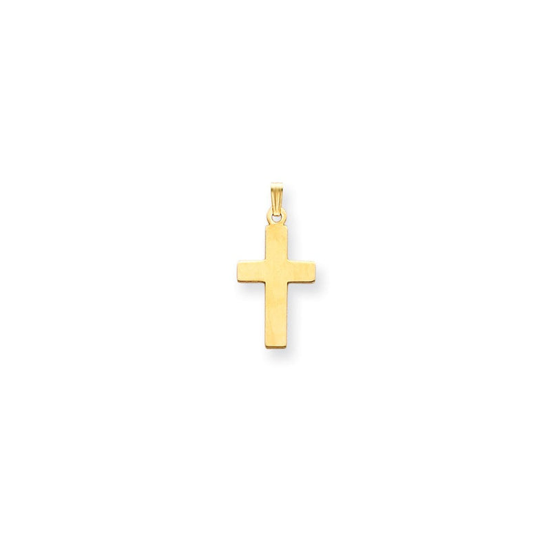 14K Gelbgold Poliertes Kreuz-Charm