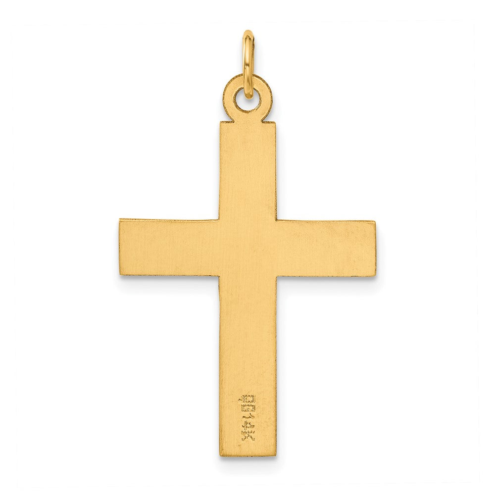 14K Gelbgold Poliert Kreuz Charm