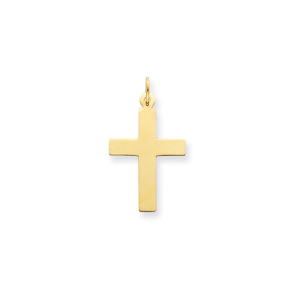 14K Gelbgold Poliert Kreuz Charm