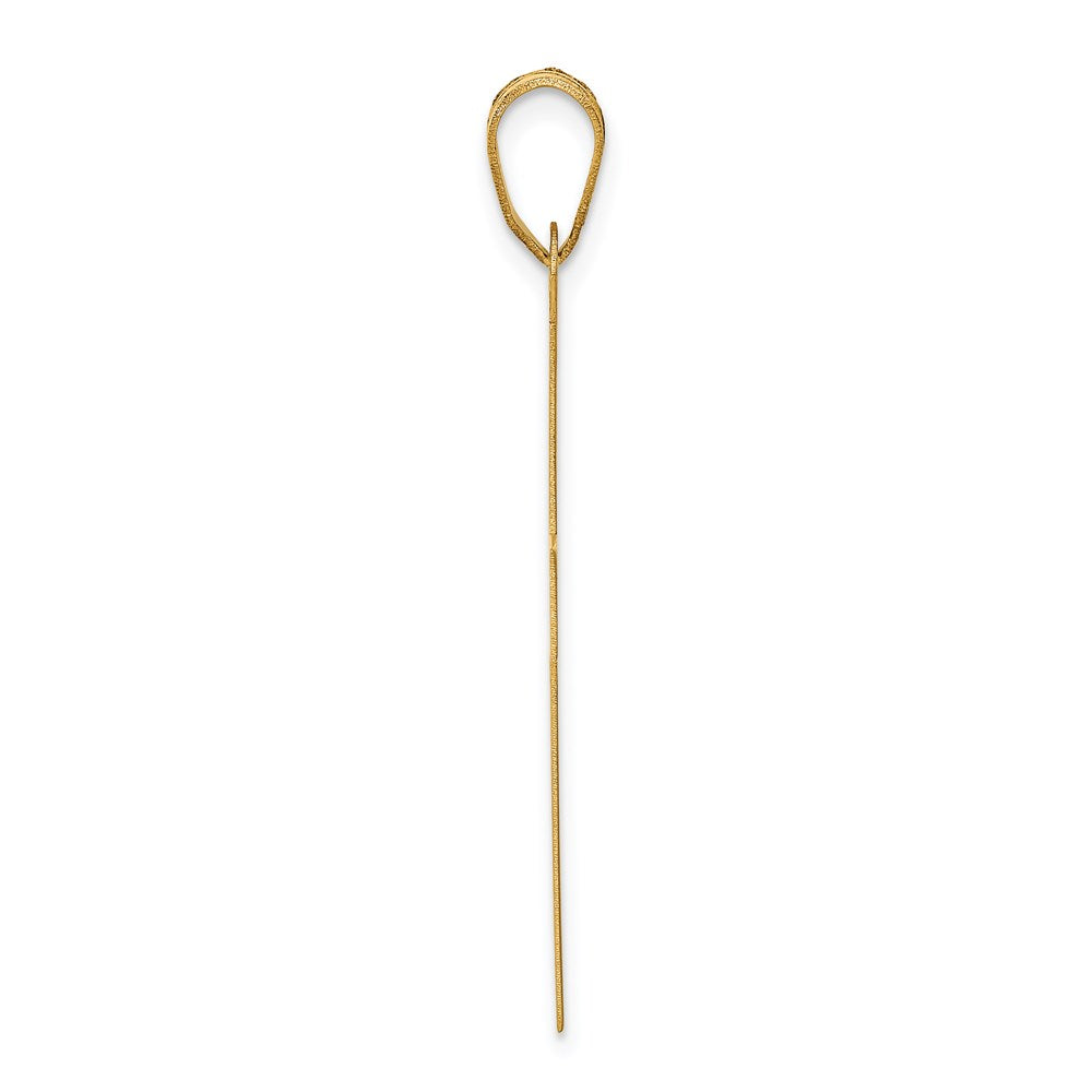 14K Gelbgold Polierter Kreuz-Charm