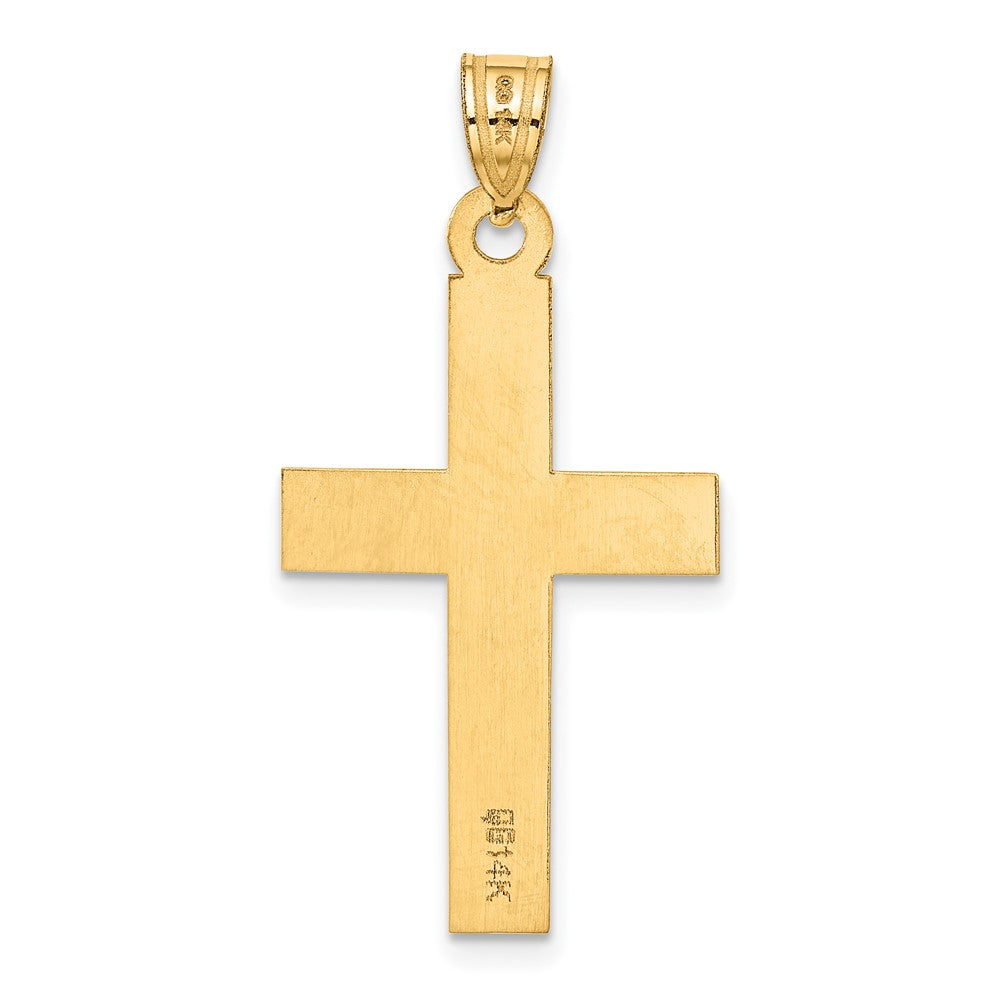 14K Gelbgold Polierter Kreuz-Charm