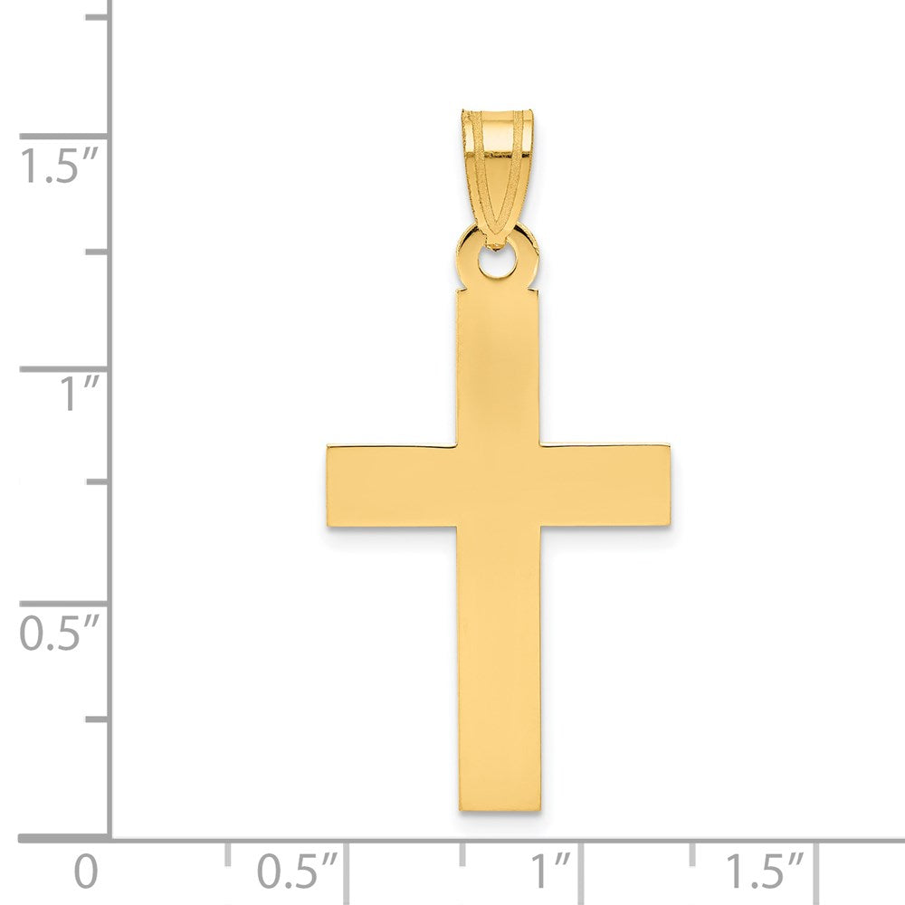 14K Gelbgold Polierter Kreuz-Charm