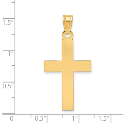 14K Gelbgold Polierter Kreuz-Charm