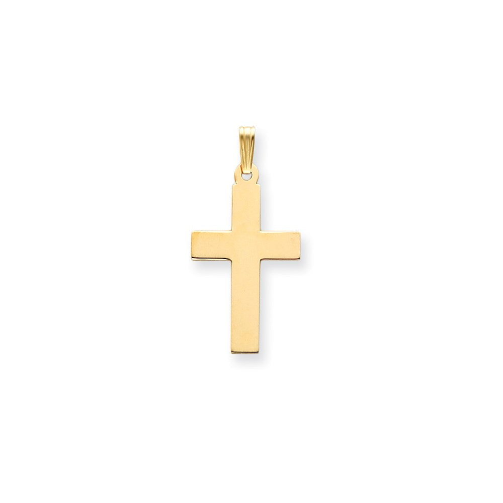 14K Gelbgold Polierter Kreuz-Charm