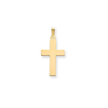14K Gelbgold Polierter Kreuz-Charm