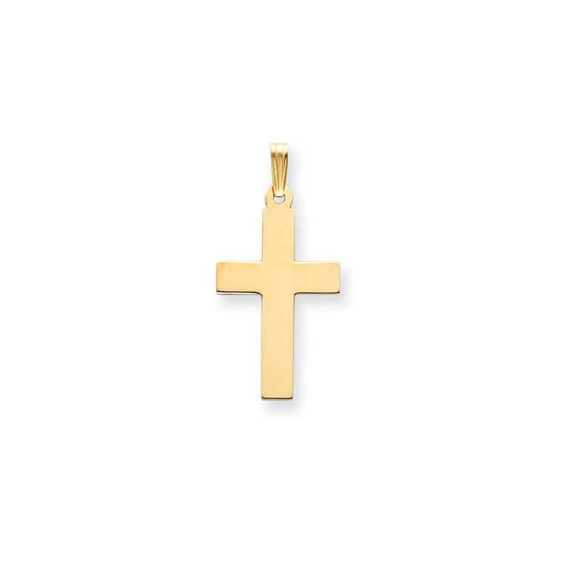 14K Gelbgold Polierter Kreuz-Charm