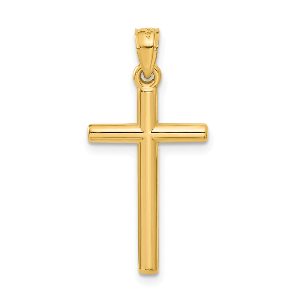 14K Gelbgold Poliert Hohl Kreuz Anhänger