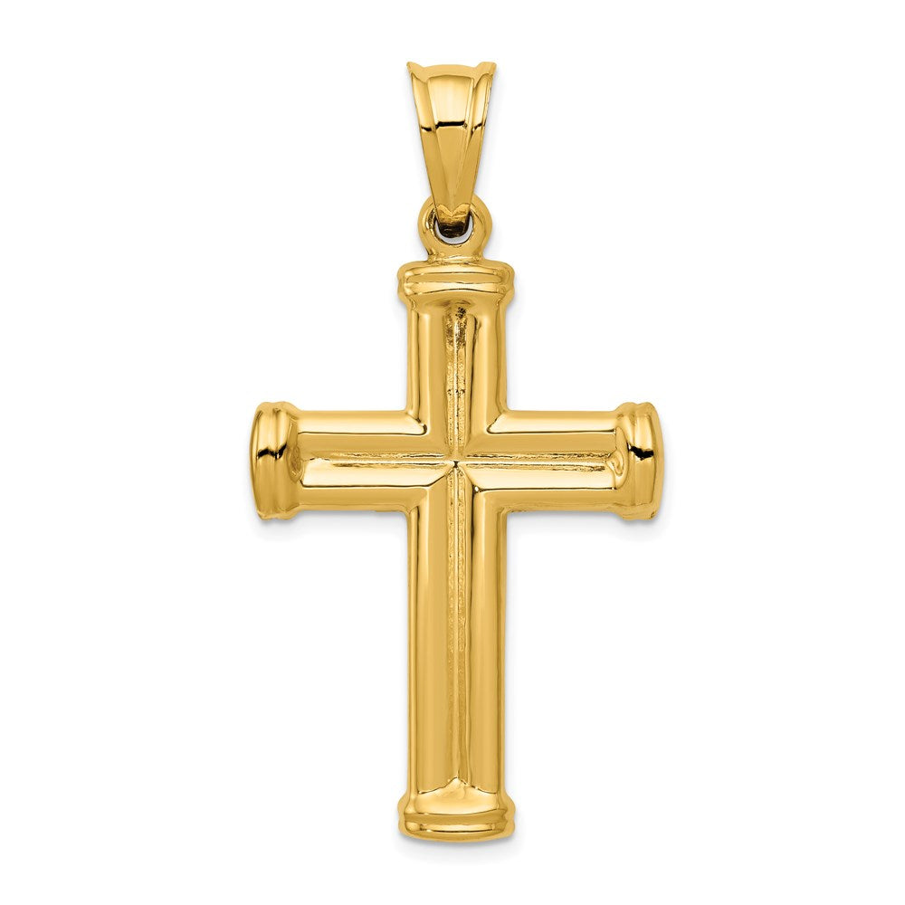 14K Gelbgold Hohl Kreuz Anhänger