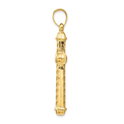 14K Gelbgold Hohl Kreuz Anhänger