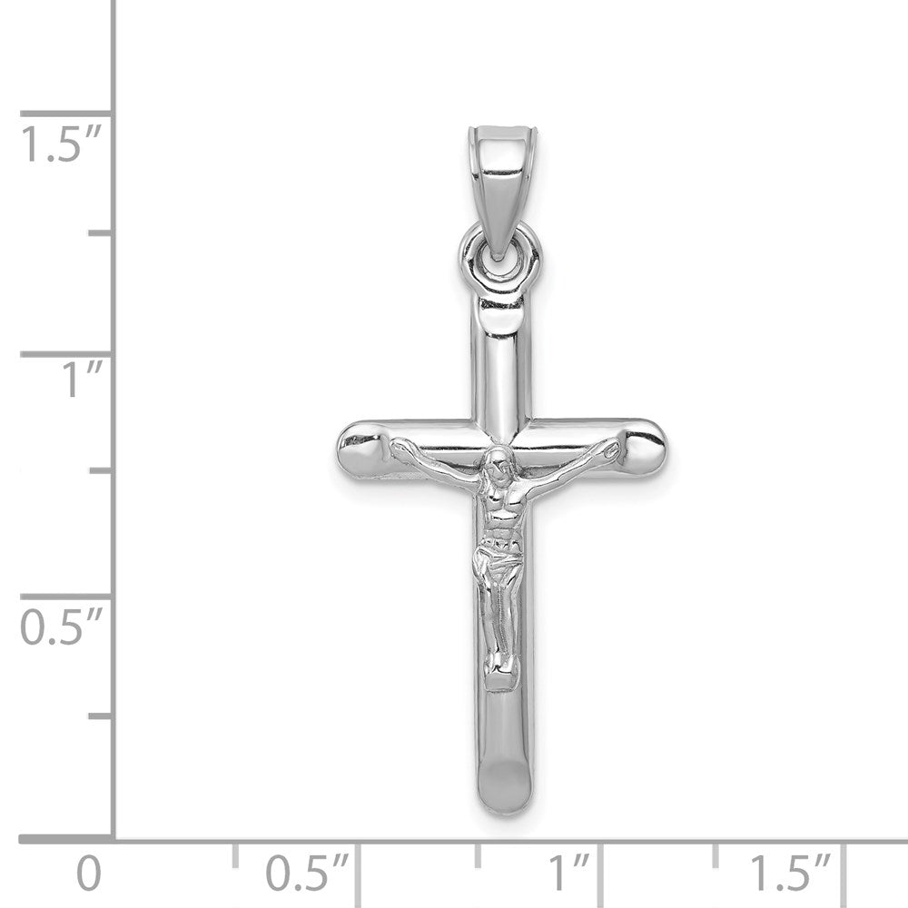 14K Weißgold Kruzifix Anhänger
