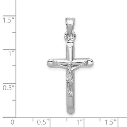14K Weißgold Kruzifix Anhänger
