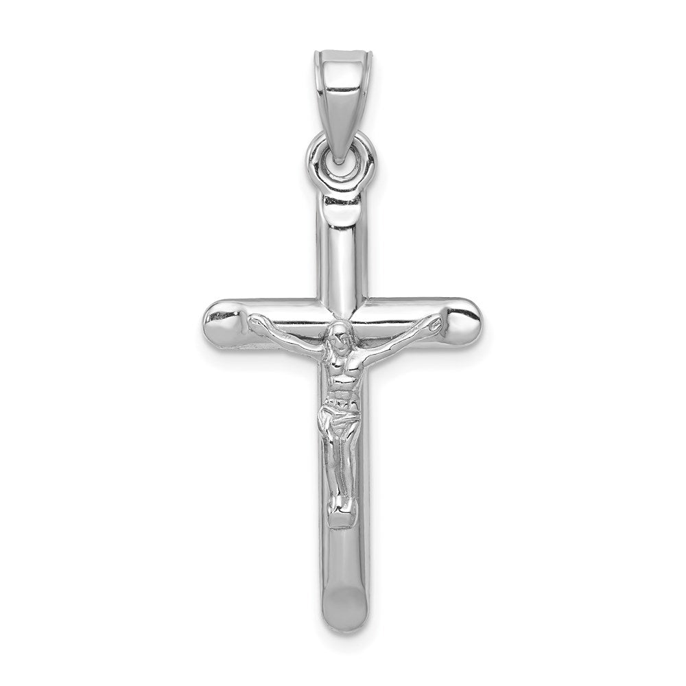 14K Weißgold Kruzifix Anhänger