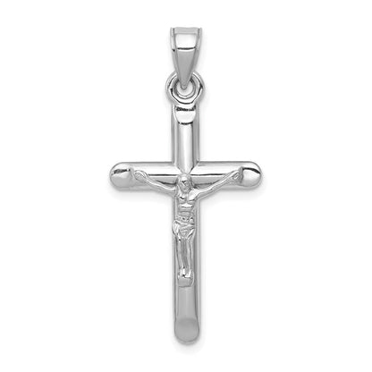 14K Weißgold Kruzifix Anhänger