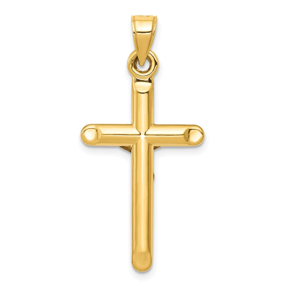 14K Gelbgold Hohl Kruzifix Anhänger