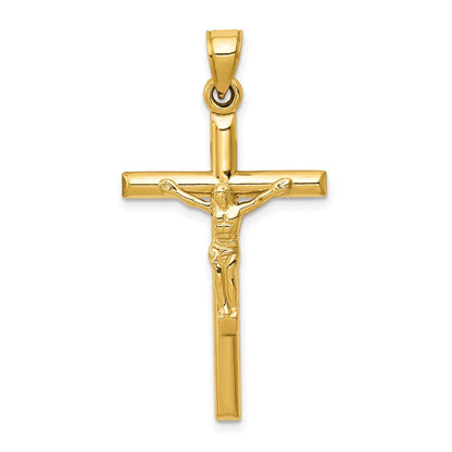 14K Gelbgold Hohl Kruzifix Anhänger