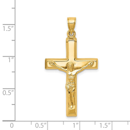 14 Karat Gelbgold Poliert Kruzifix-Anhänger