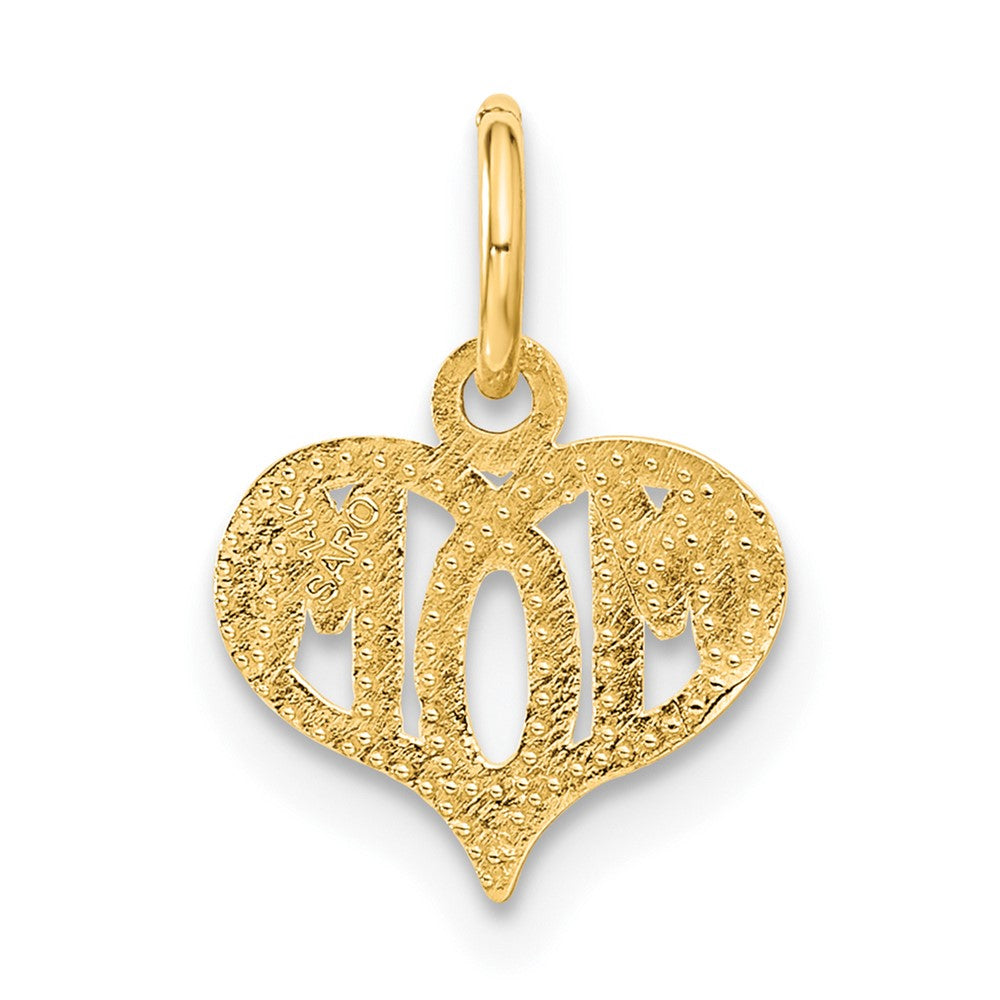 14K Gelbgold Mama Herz Charm