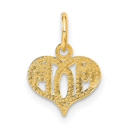 14K Gelbgold Mama Herz Charm