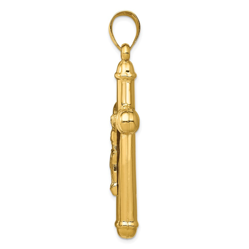 14K Gelbgold Wendbarer Kruzifix-Anhänger