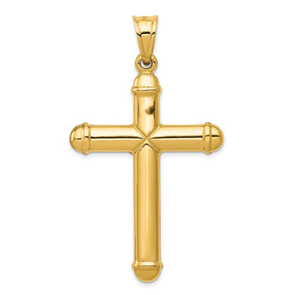 14K Gelbgold Wendbarer Kruzifix-Anhänger