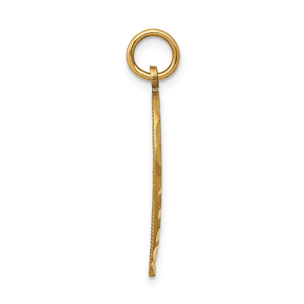 14K Gelbgold BESTE FREUNDIN Diamant-geschliffener 2-teiliger Charm