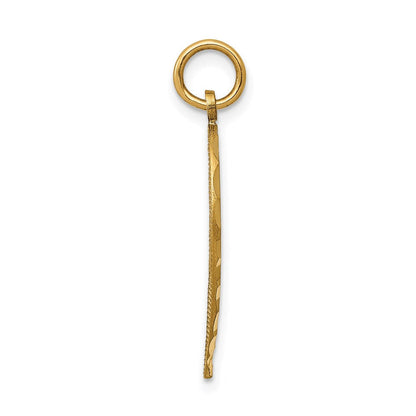 14K Gelbgold BESTE FREUNDIN Diamant-geschliffener 2-teiliger Charm