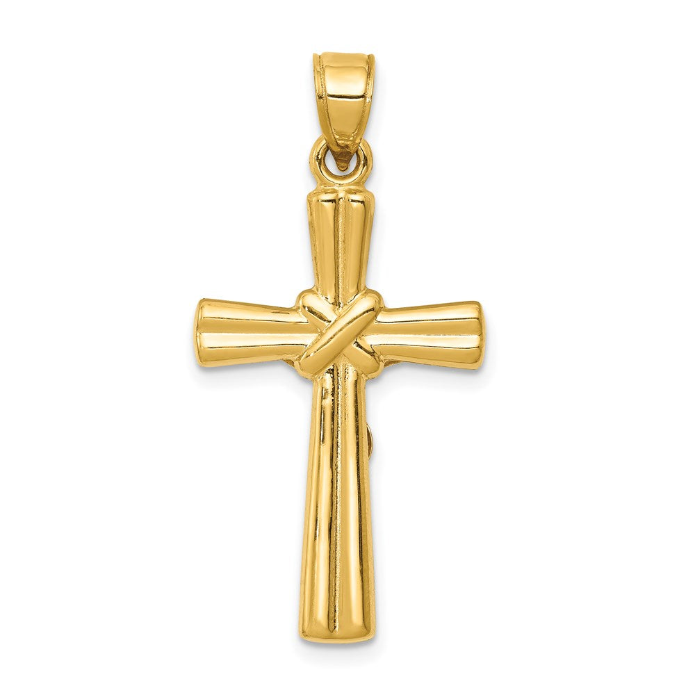 14K Gelbgold Wendbar Kruzifix Anhänger