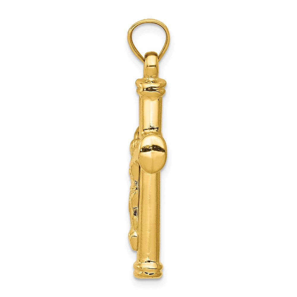 14K Gelbgold Wendbarer Kruzifix-Anhänger