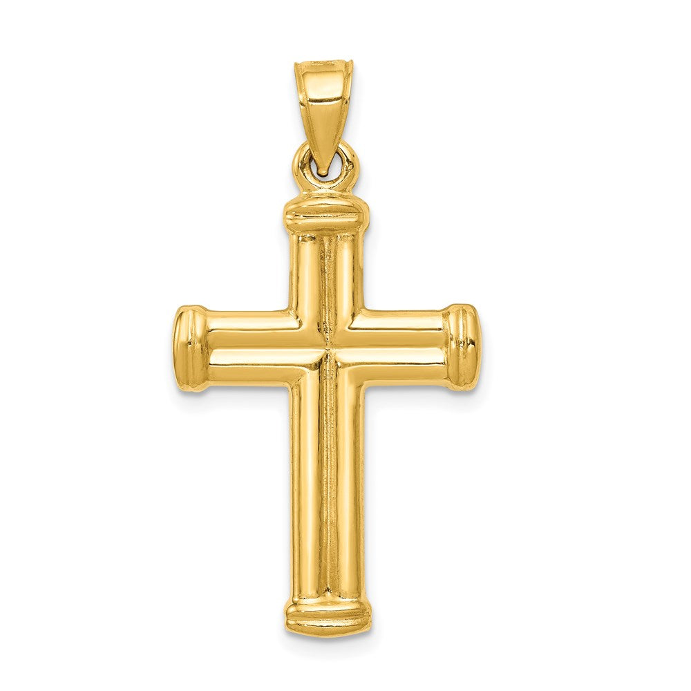 14K Gelbgold Wendbarer Kruzifix-Anhänger