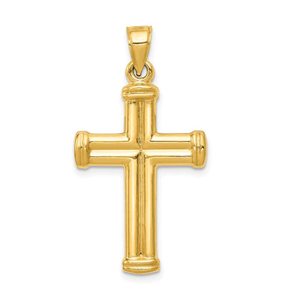 14K Gelbgold Wendbarer Kruzifix-Anhänger