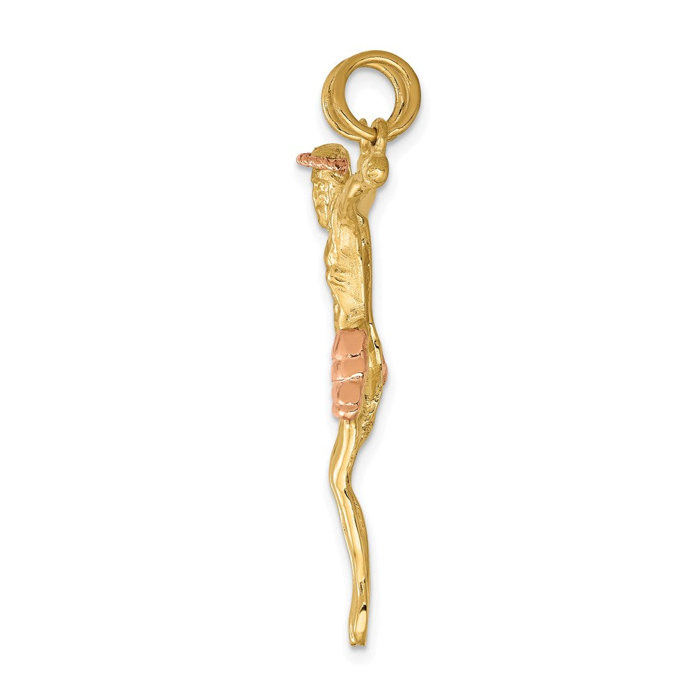 14K Bicolor Gold Rosen-Korpus-Anhänger
