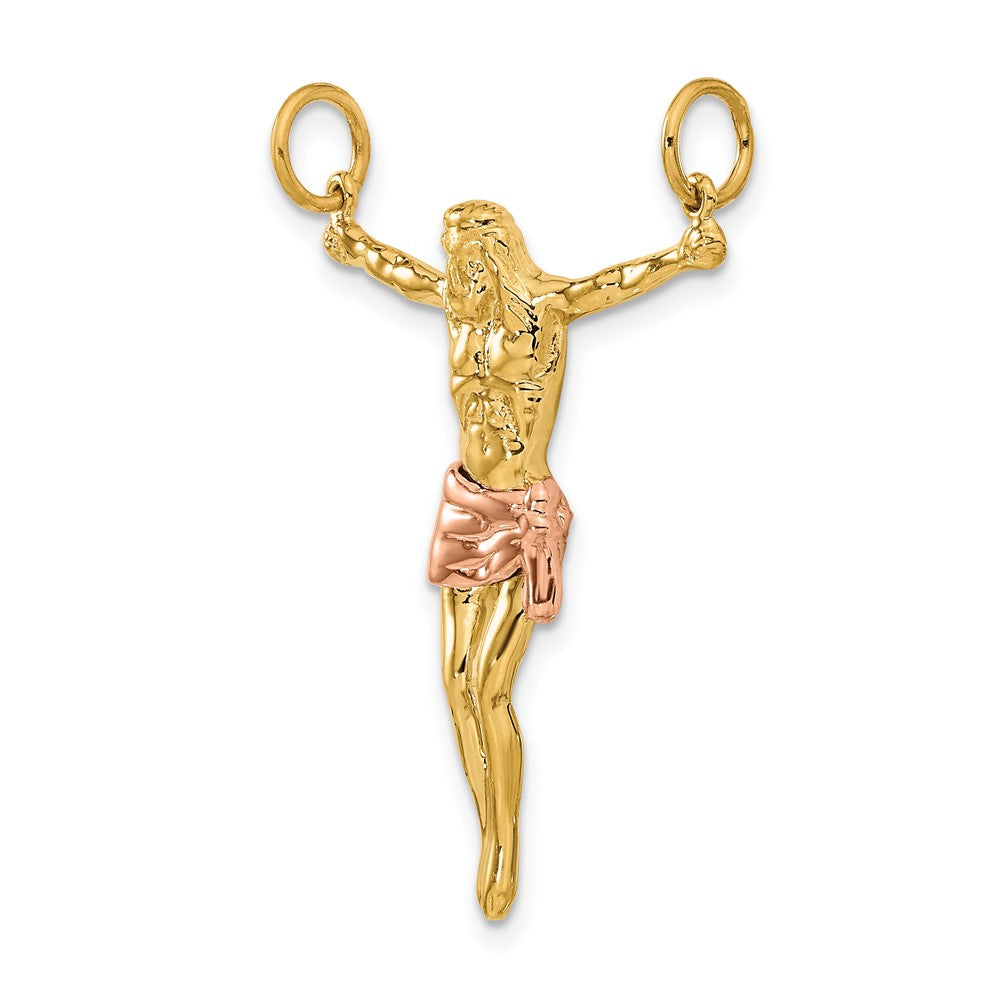 14K Bicolor Gold Rosen-Korpus-Anhänger