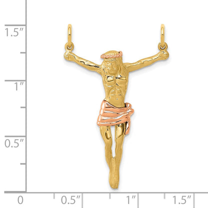 14K Bicolor Gold Rosen-Korpus-Anhänger