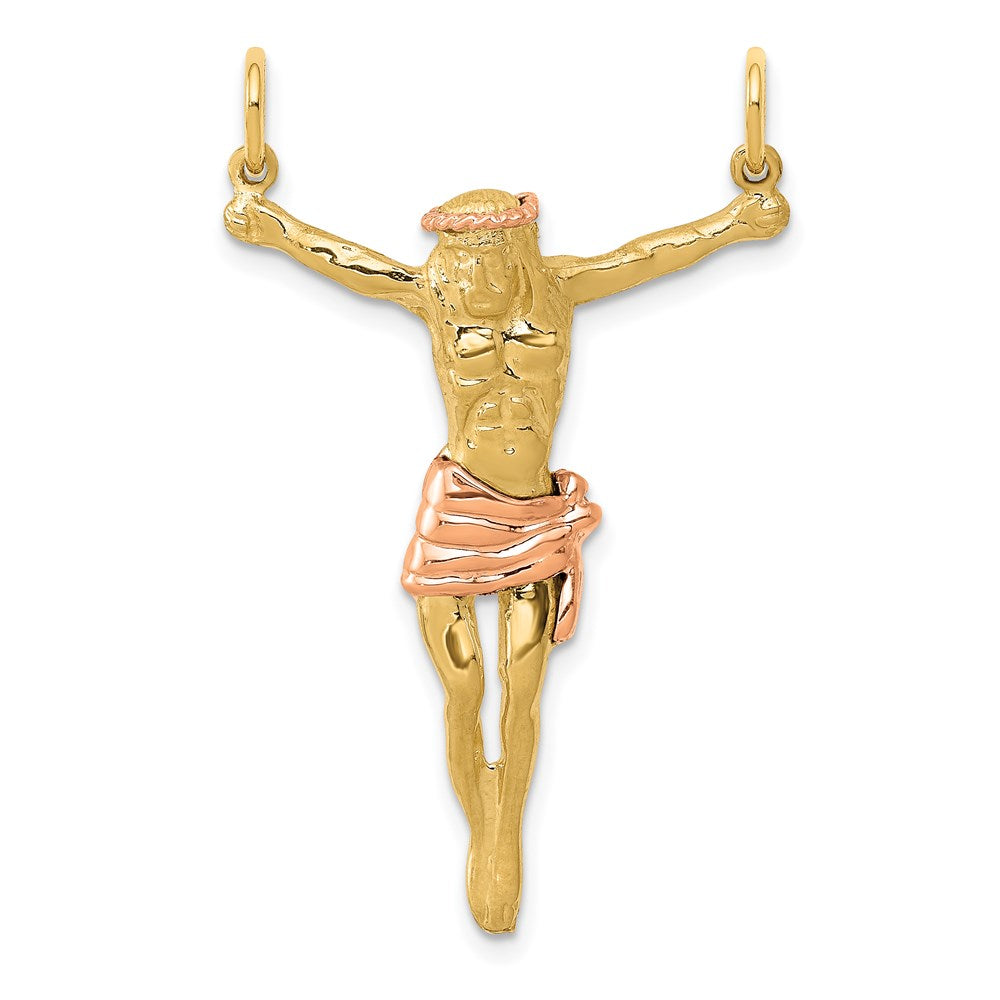 14K Bicolor Gold Rosen-Korpus-Anhänger