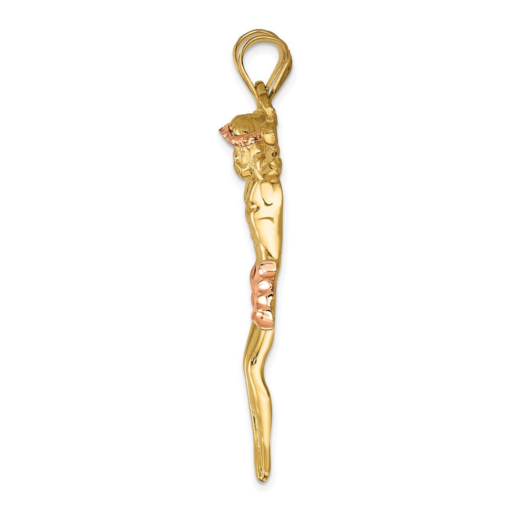 14K Bicolor Gold Rosen-Corpus-Anhänger