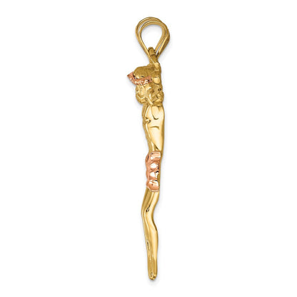 14K Bicolor Gold Rosen-Corpus-Anhänger