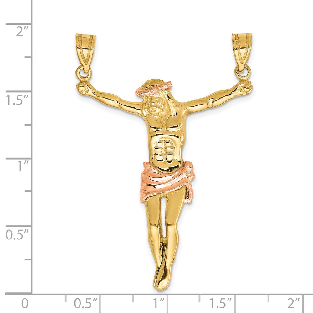 14K Bicolor Gold Rosen-Corpus-Anhänger