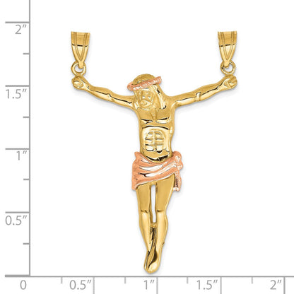 14K Bicolor Gold Rosen-Corpus-Anhänger