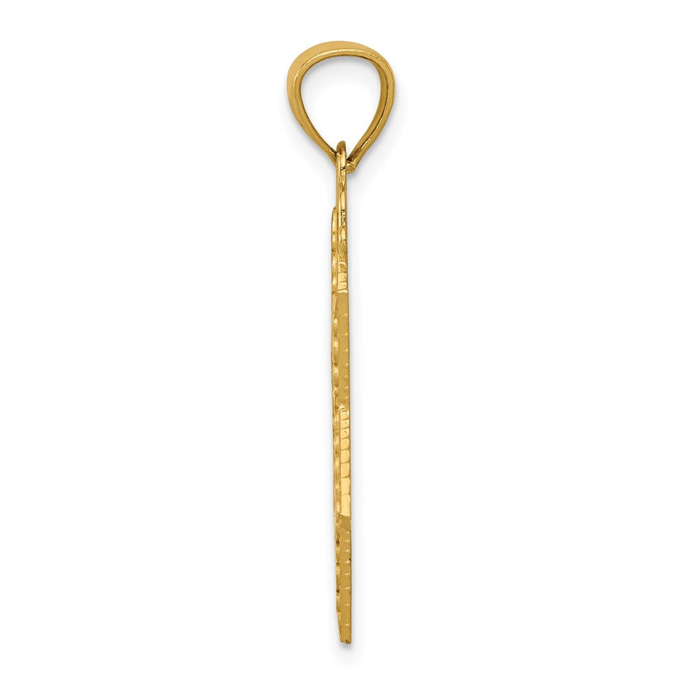 14K Gelbgold Davidstern-Anhänger, diamantiert